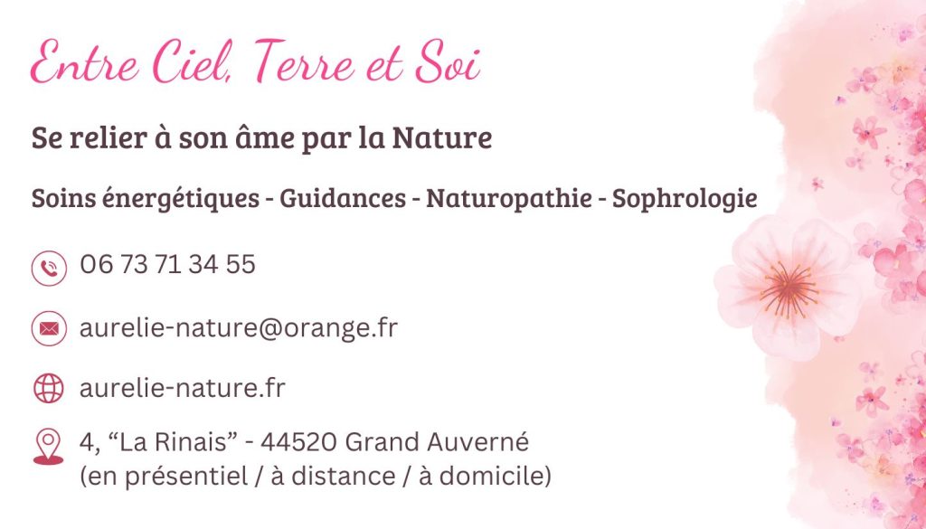 Carte de visite Aurélie Nature (verso)